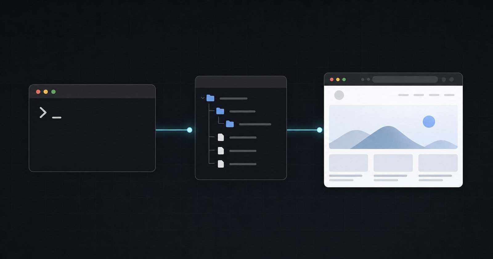 Next.js installation from terminal to browser